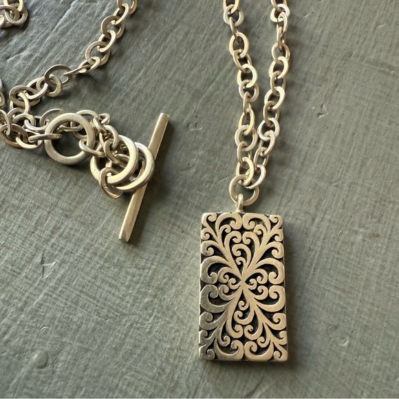 Lois Hill Jewelry - Lois Hill 925 Sterling Silver Toggle Pendant Necklace